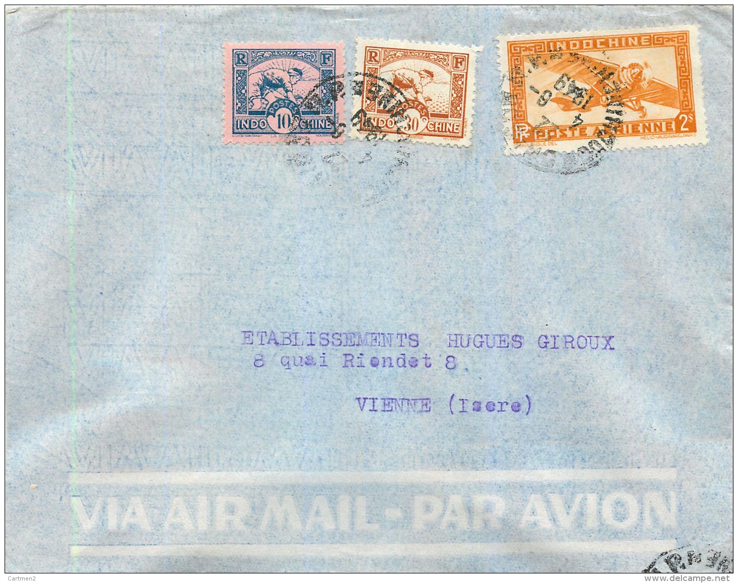 CAMBODGE CAMBODIA PHNOM-PENH LETTRE LETTER STAMP INDOCHINE - Cambodia