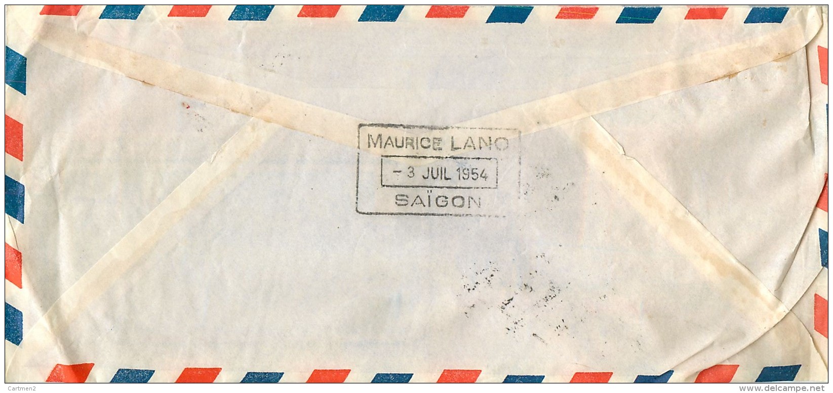 SAIGON MAURICE LANO VIETNAM AFFRANCHISSEMENT LETTRE LETTER TIMBRE STAMP INDOCHINE VIET-NAM - Vietnam