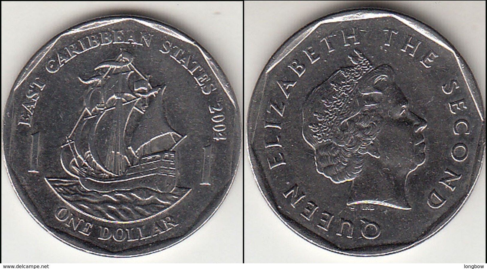 East Caribbean States 1$ Dollar 2004 Km#39 - Used - Caraïbes Orientales (Etats Des)