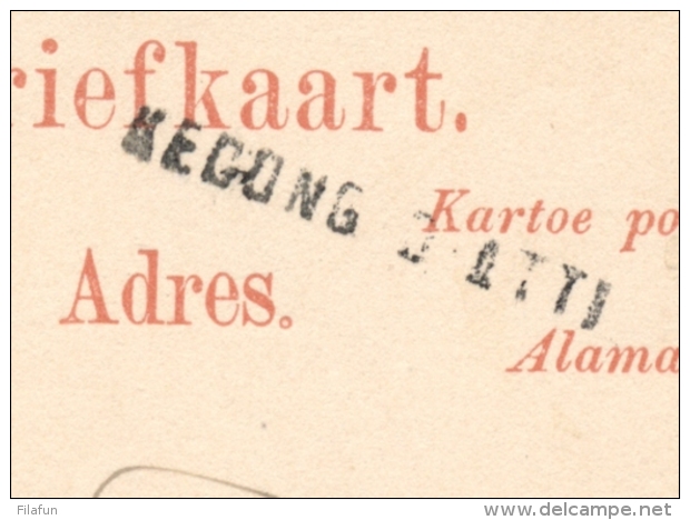 Nederlands Indië - 1905  - 5 Cent Briefkaart Van VK Semarang Naar Langstempel KEDONG DJATTI - Nederlands-Indië