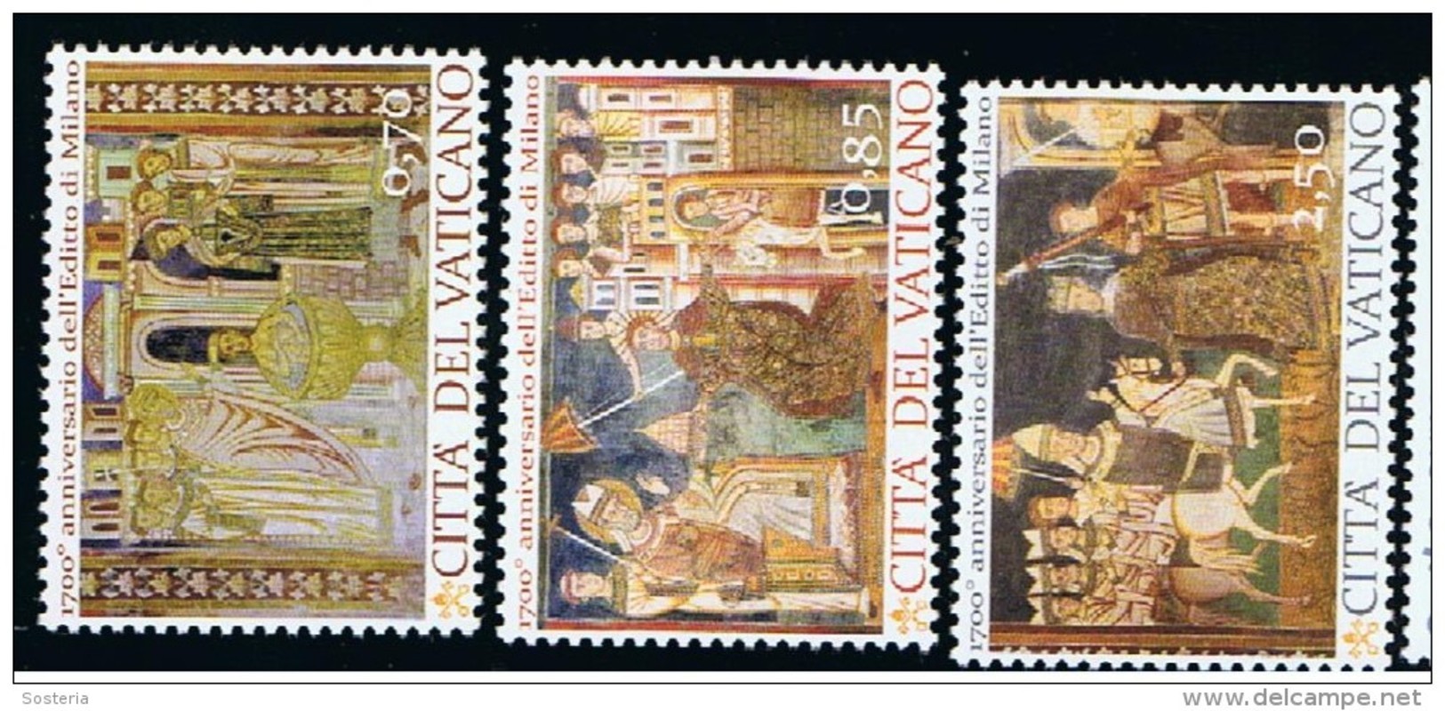 2013 - VATICANO - S19E - SET OF 3 STAMPS ** - Unused Stamps