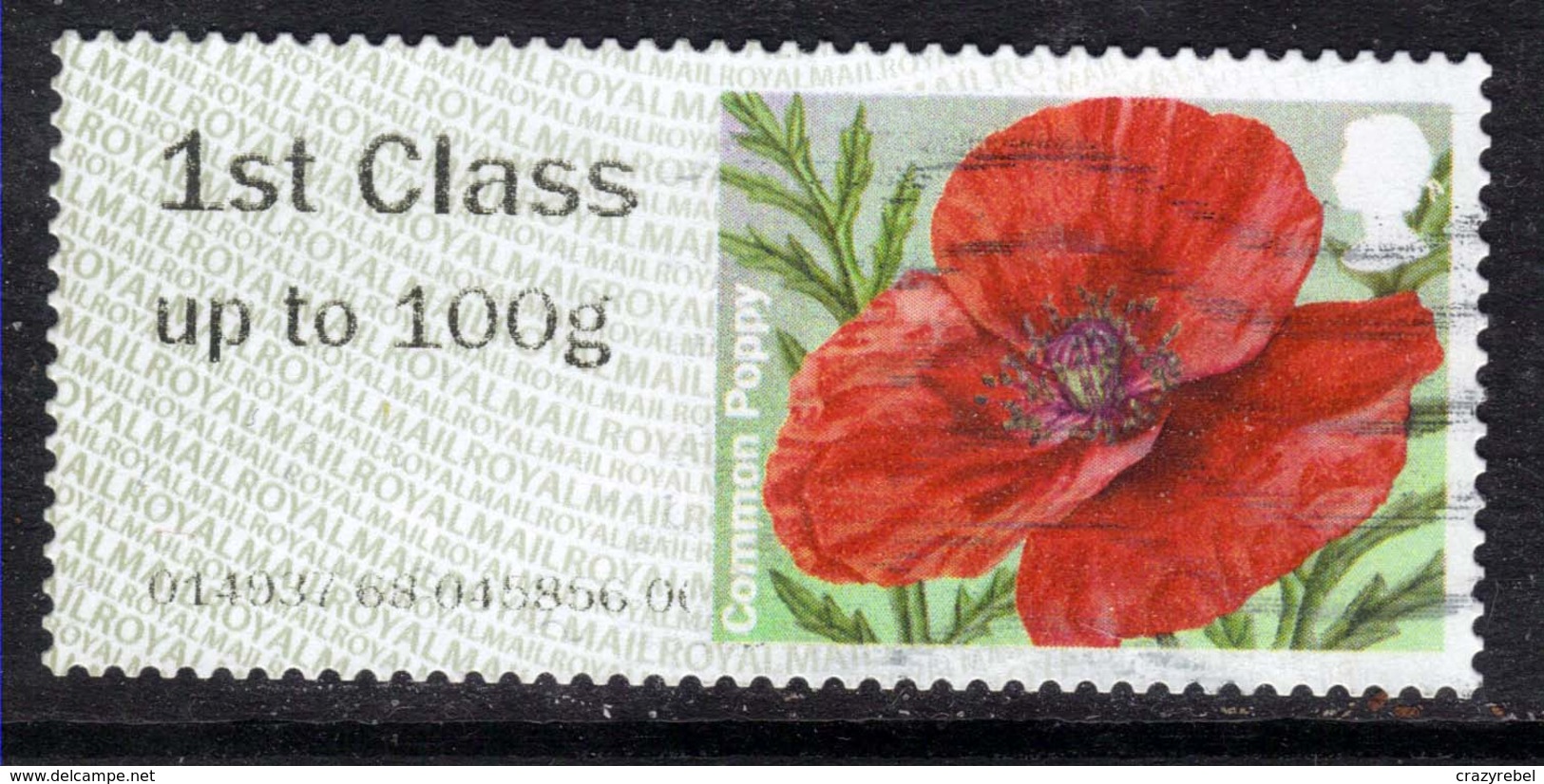 GB 2015 QE2 1st Class To 100 Gms Post & Go Common Poppy ( D1329 ) - Post & Go Stamps