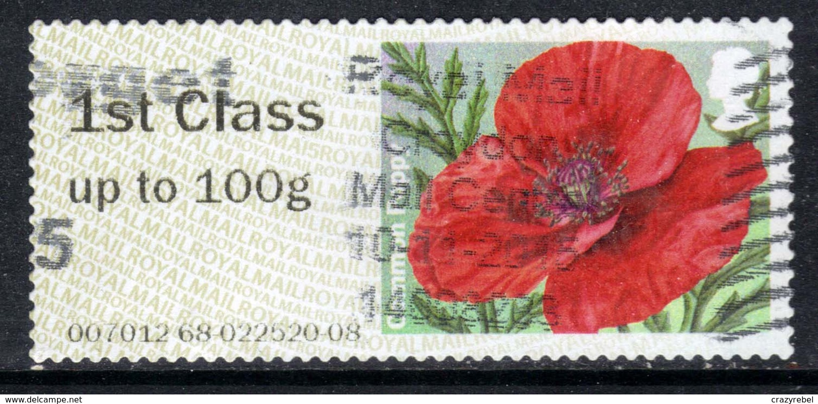 GB 2015 QE2 1st Class To 100 Gms Post & Go Common Poppy ( 630 ) - Post & Go (distributeurs)