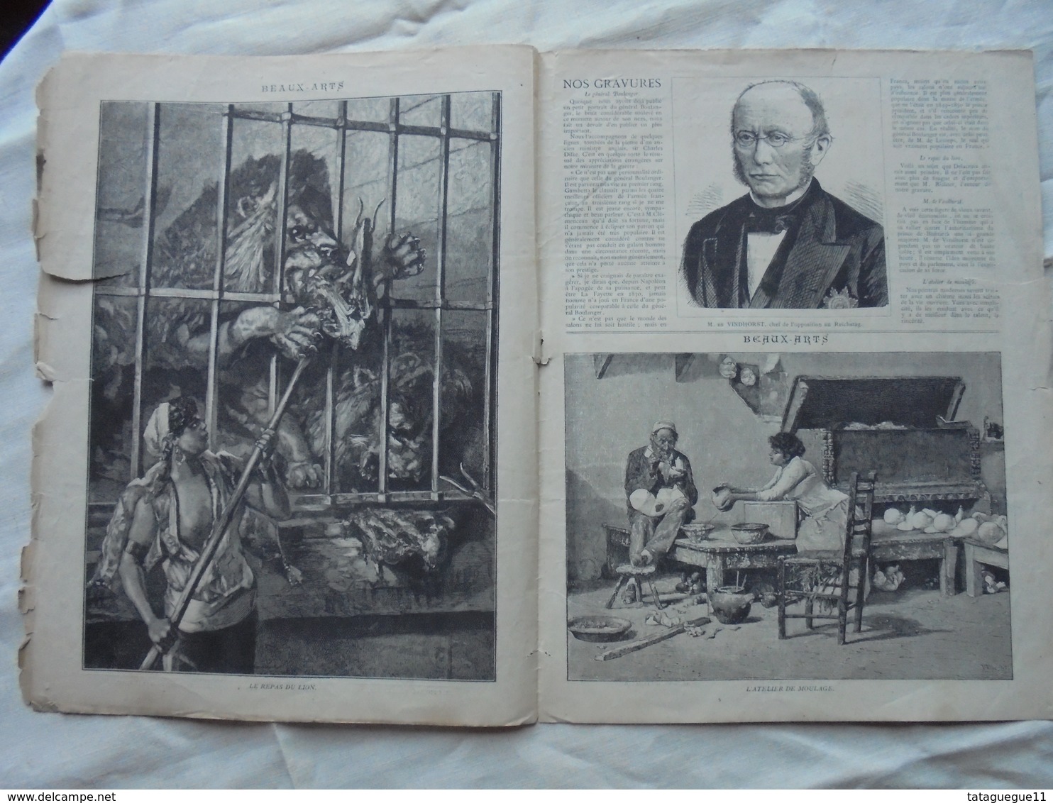 Ancien - Double Page Supplément Illustré Des Anales N° 7 13 Février 1887 - Magazines & Catalogs