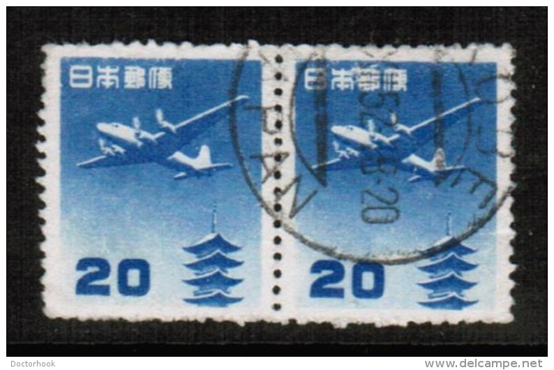JAPAN  Scott # C 26 F-VF USED PAIR - Airmail