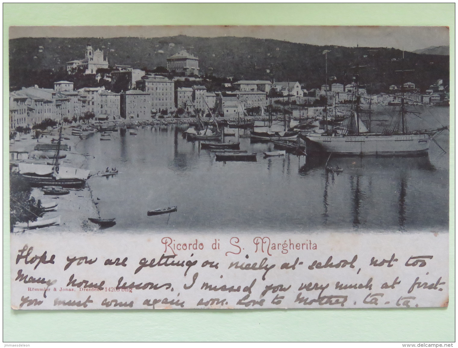 England 1905 Postcard ""S. Margherita - Boats"" Wrincton To Bristol - Storia Postale