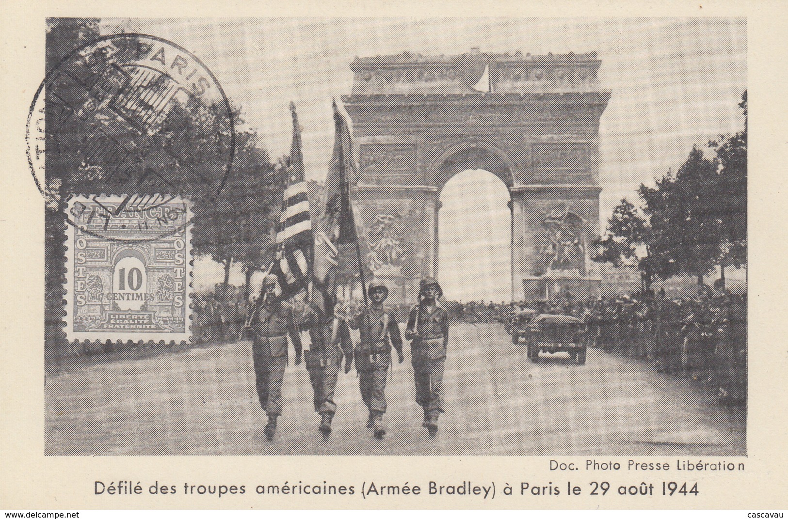 Carte  Maximum    FRANCE   ARC  DE  TRIOMPHE    Libération  De  PARIS  1944 - 1940-1949