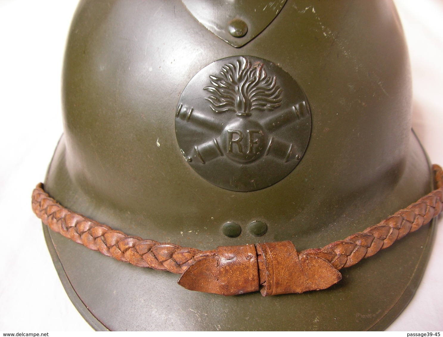 WW2 CASQUE FRANCAIS ADRIAN OFFICIER DE L'ARTILLERIE - 1939-45