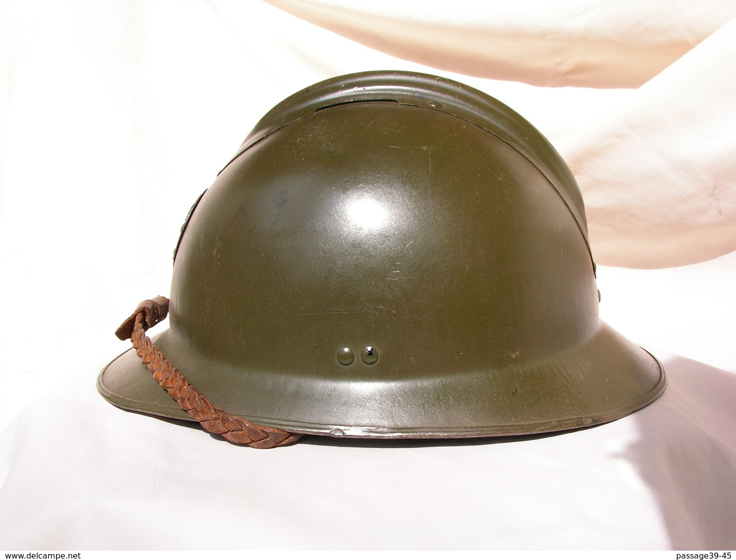 WW2 CASQUE FRANCAIS ADRIAN OFFICIER DE L'ARTILLERIE - 1939-45