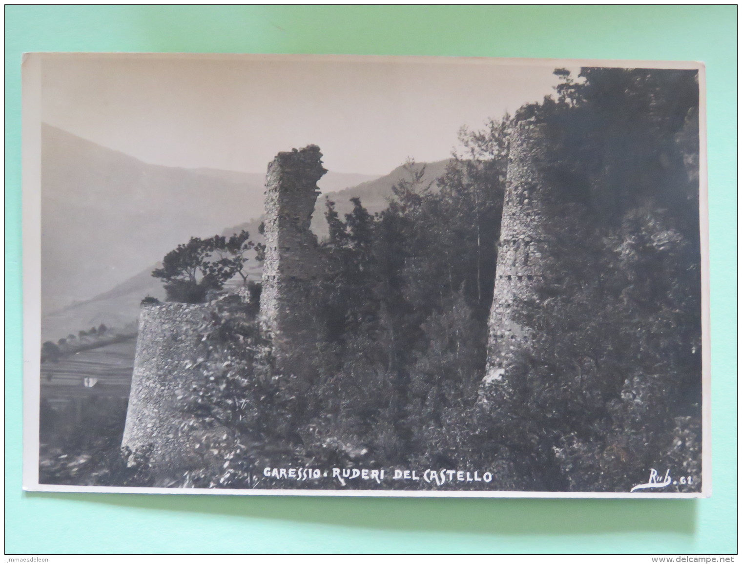 Italy Around 1920 Unused Postcard - Garessio - Ruderi Del Castello - Castle Ruins - Altri & Non Classificati