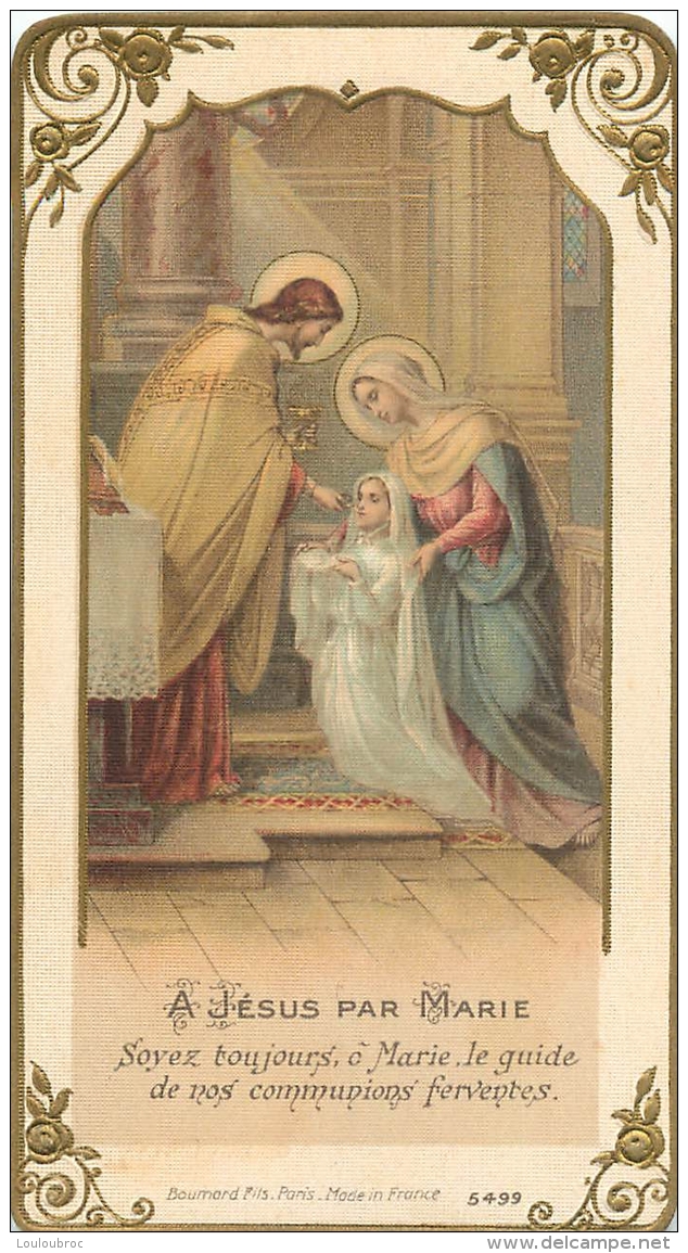 IMAGE RELIGIEUSE CANIVET  A JESUS PAR MARIE - Images Religieuses