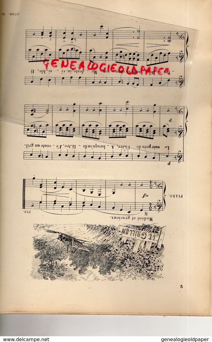 75- PARIS- LIVRET LES REFRAINS JEUNESSE-RECUEIL ILLUSTRE PETITS CHANTS J. RUELLE- PIANO PAR L. LEMOINE-17 RUE PIGALLE - Scores & Partitions