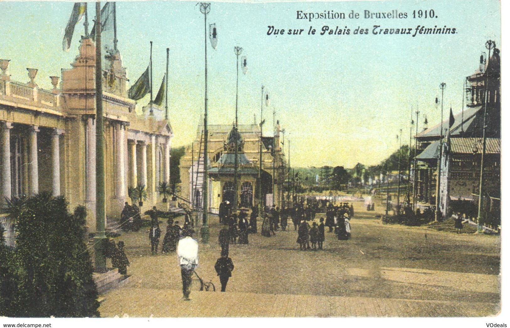 Bruxelles - CPA - Brussel - Exposition 1910 - Vue Sur Le Palais Des Travaux Féminins - Expositions Universelles