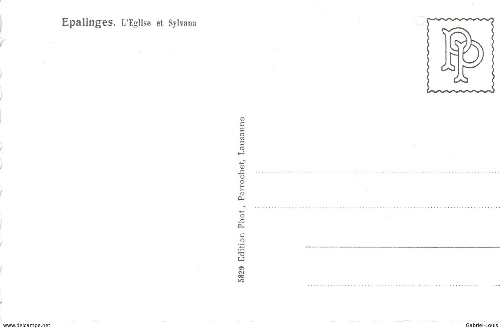 Epalinges - L'Eglise Et Sylvana - Non écrite - Épalinges