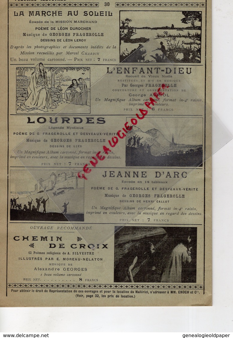 75- PARIS- CATALOGUE PARTITIONS COLLECTION LITOFF- ENOCH-27 BD. ITALIENS- PIANO VIOLON VIOLONCELLE FLUTE-1897