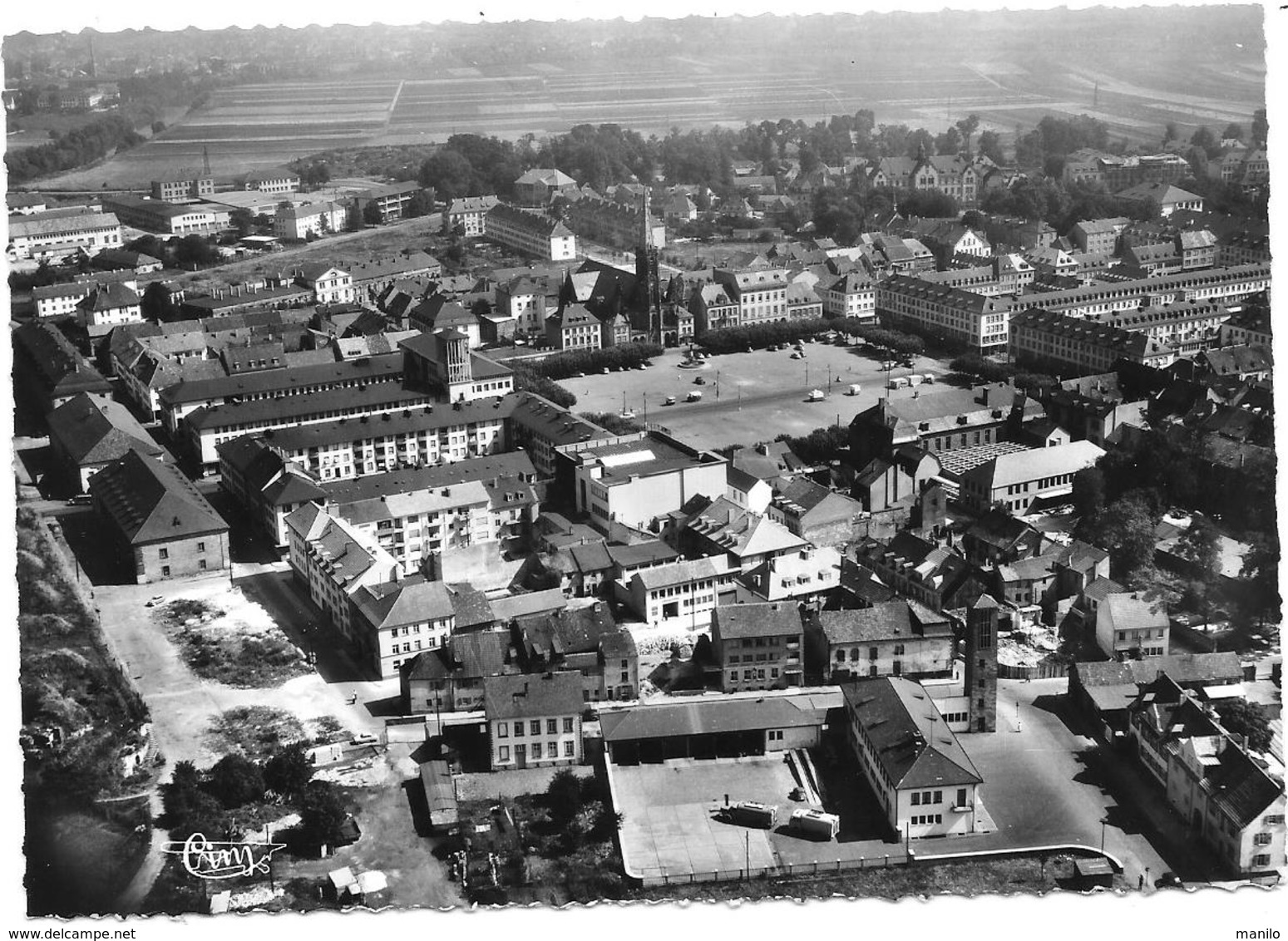 Saar -  SAARLOUIS  -Luftaufnahme Grosser Markt -CIM -  COMBIER Macon Photo N° 243-47 A - Kreis Saarlouis