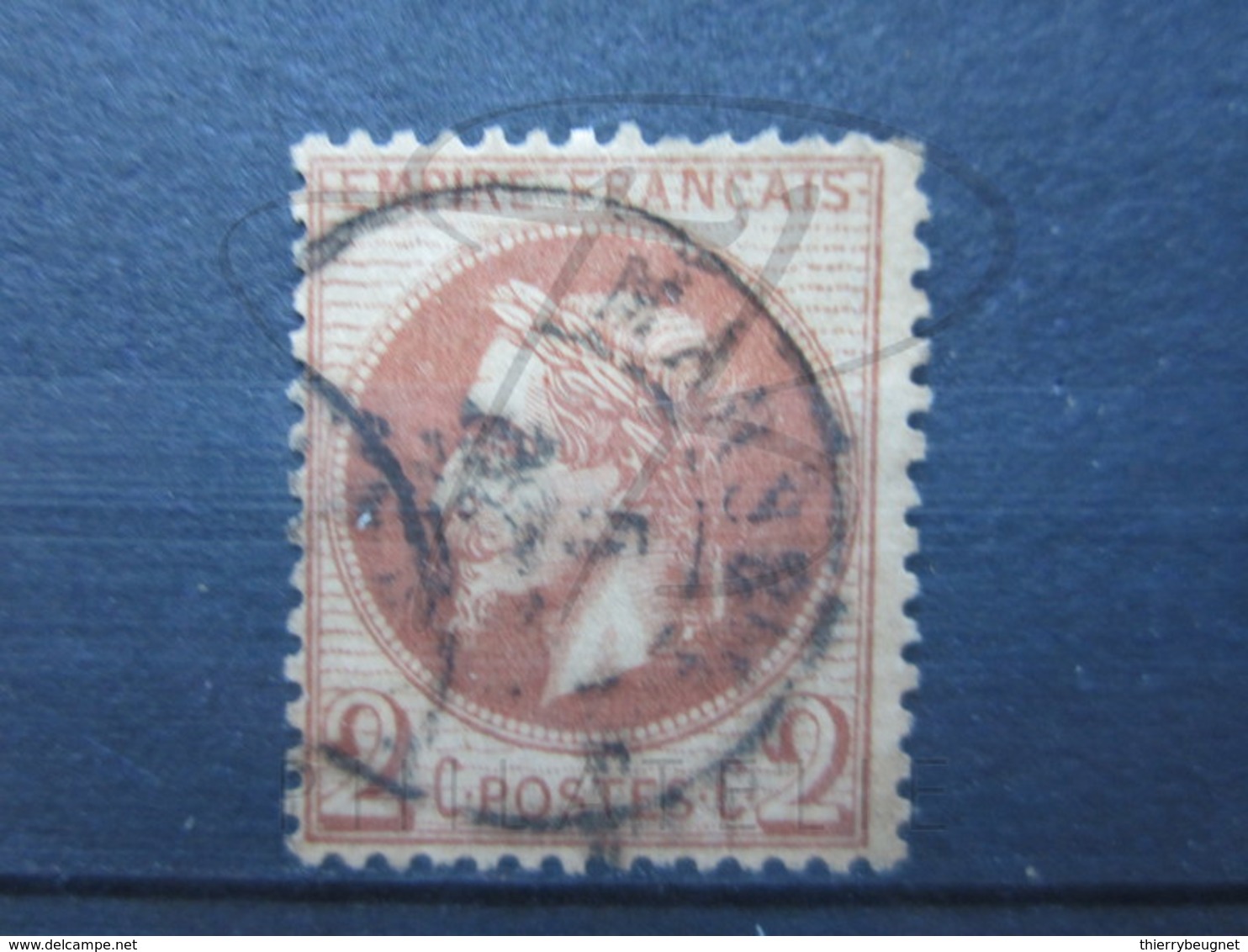 VEND BEAU TIMBRE DE FRANCE N° 26 , ROUGE BRUN CLAIR , CACHET " MARSEILLE " !!! - 1863-1870 Napoléon III Lauré