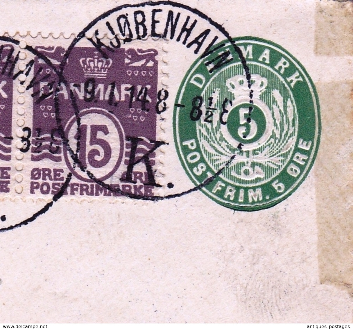 Lettre København Danemark Danmark Copenhague Plauen Sachsen - Postal Stationery