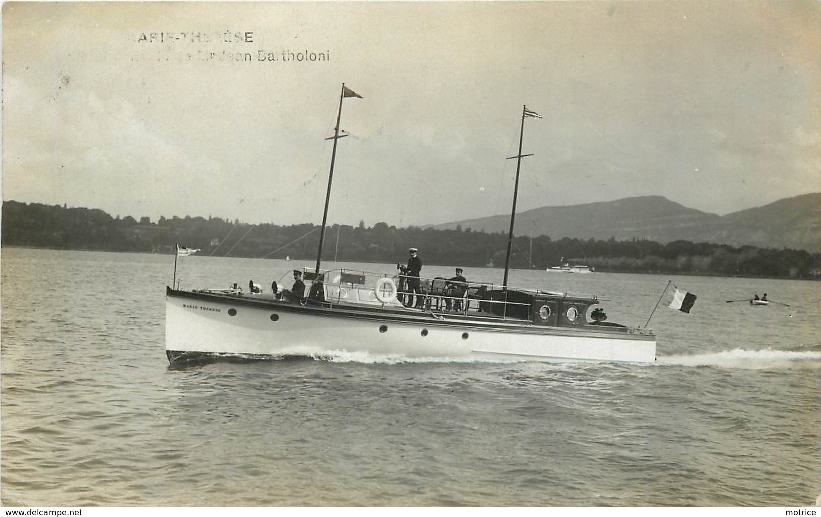 MARIE THERESE -  Mr Dean Bartholoni, Canot A Moteur (carte Photo). - Autres & Non Classés