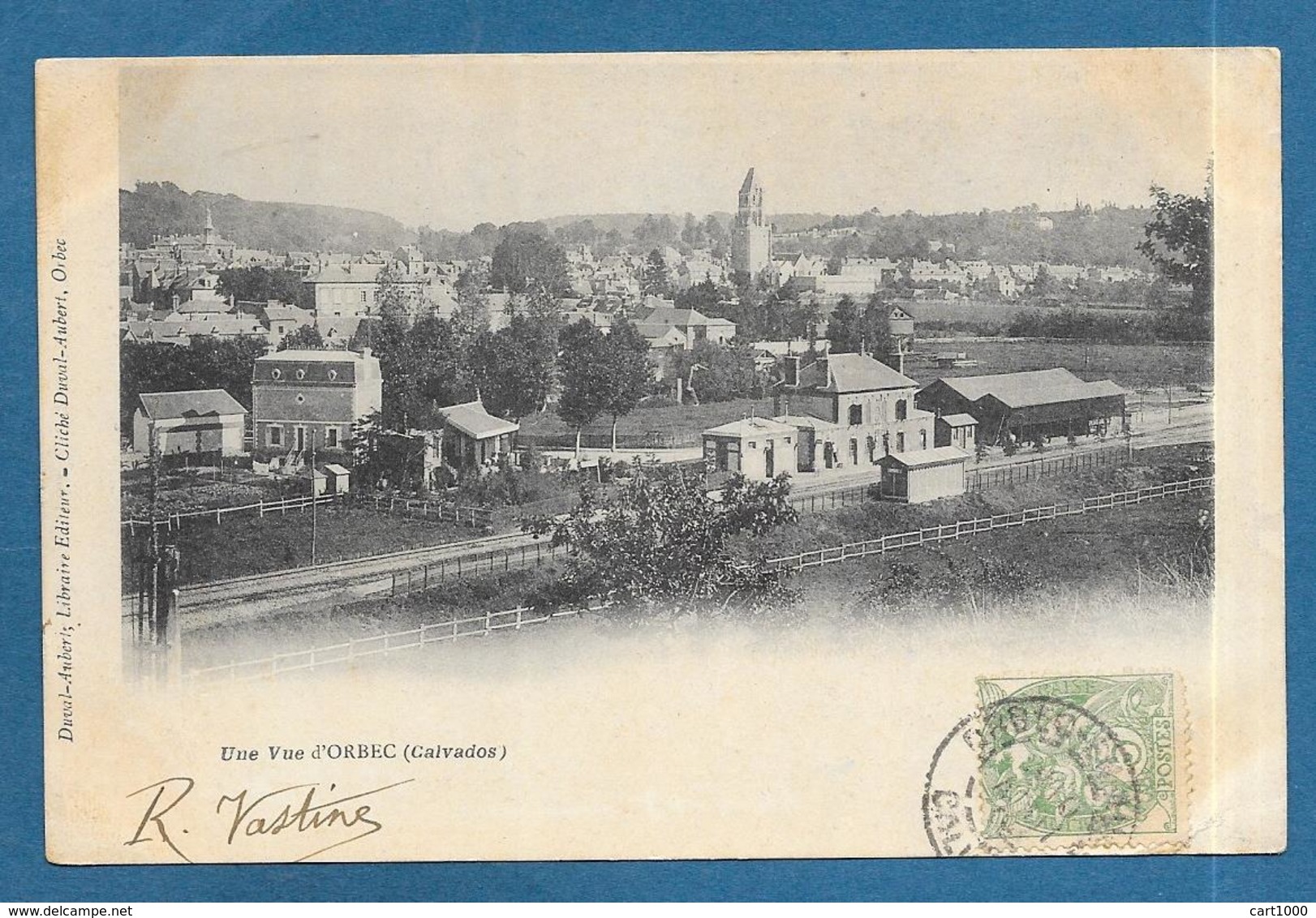 UNE VUE D'ORBEC CALVADOS 1902 - Orbec