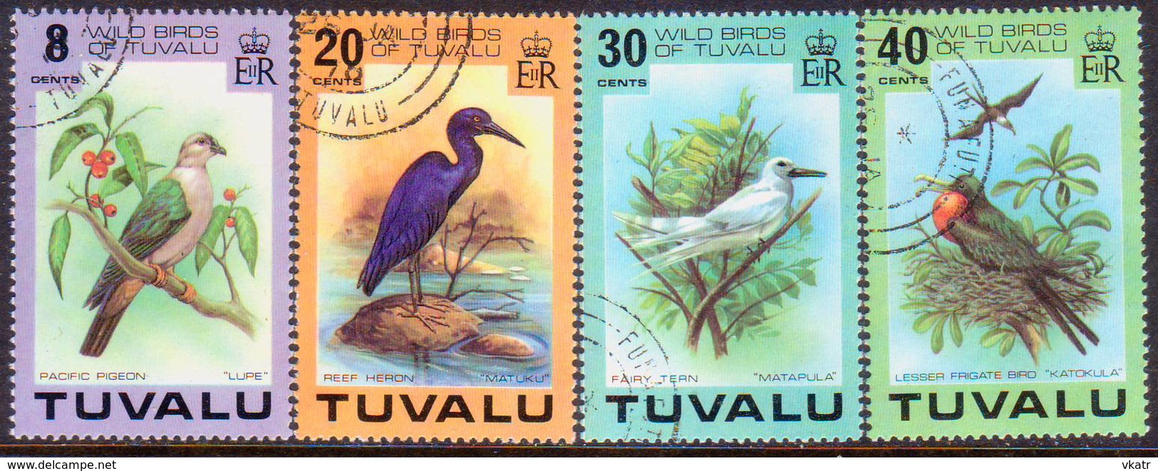 TUVALU 1978 SG #81-84 Compl.set Used Wild Birds - Tuvalu