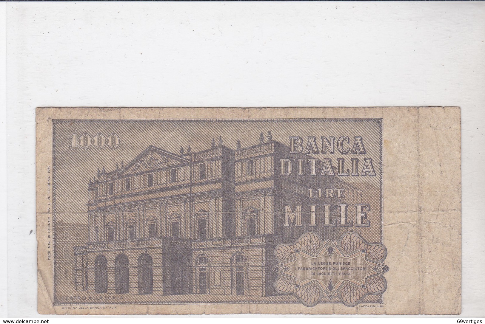 Billet MILLE LIRE - 1000 Lire