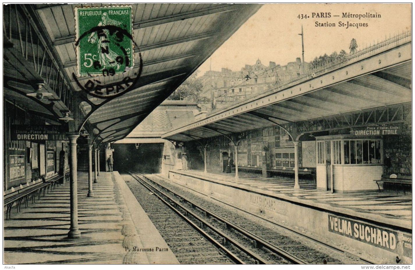 CPA PARIS Métropolitain Station St- Jacques P. Marmuse (676302) - Métro Parisien, Gares