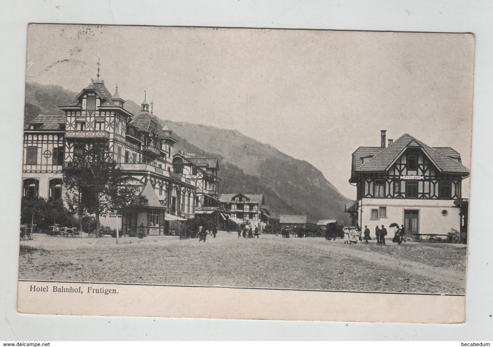 Frutigen Hotel Bahnhof Rohrbach Dorbre Colombier Neuchatel  1913 - Frutigen