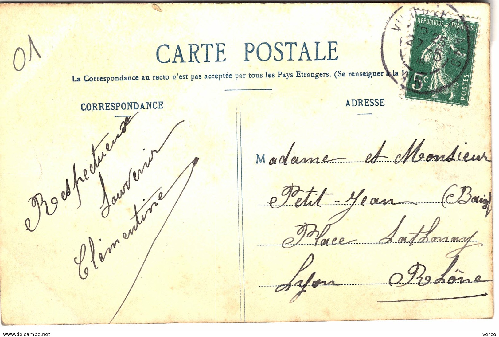 Carte Postale Ancienne De ARTEMARE - Non Classés