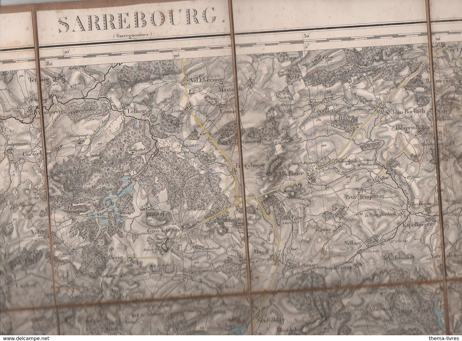 Sarrebourg  (57 Moselle), Carte Entoilée 1/80.000e  1835 (PPP8573) - Landkarten