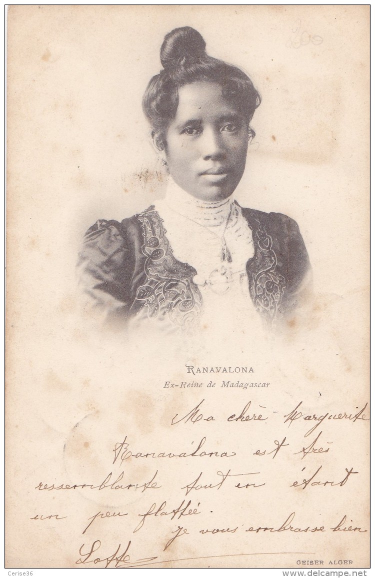 Ranavalona Ex-Reine De Madagascar Circulée En 1901 - Madagascar