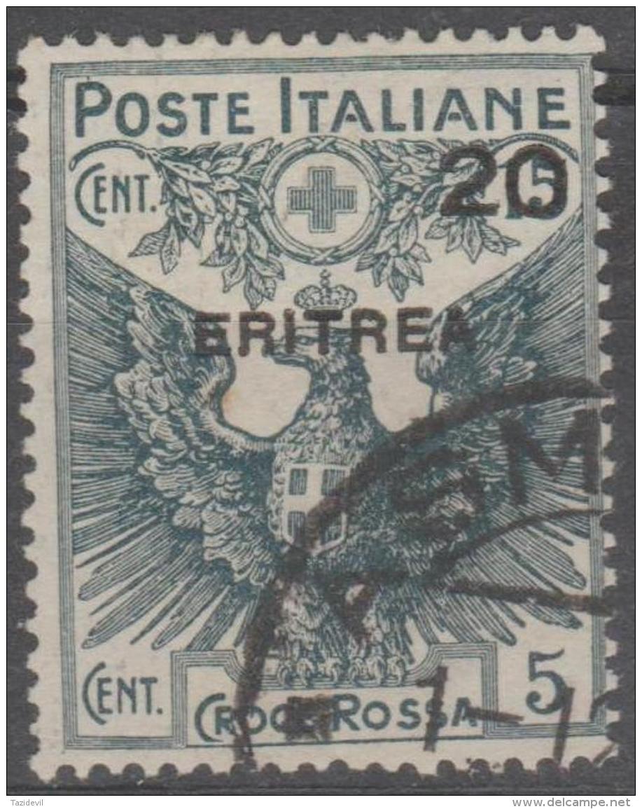 ERITREA - 1916 20c On 15c + 5c Semi Postal. Scott B4. Used - Eritrea