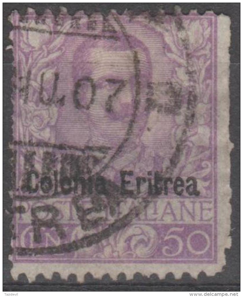 ERITREA - 1903 50c Overprint. Rough Perfs At Right. Scott 27. Used - Eritrea