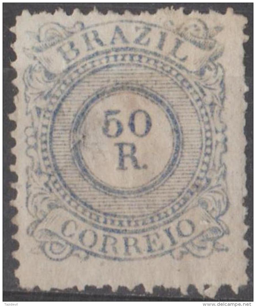 BRAZIL - 1887 50r Numeral. Scott 93. Mint * - Unused Stamps