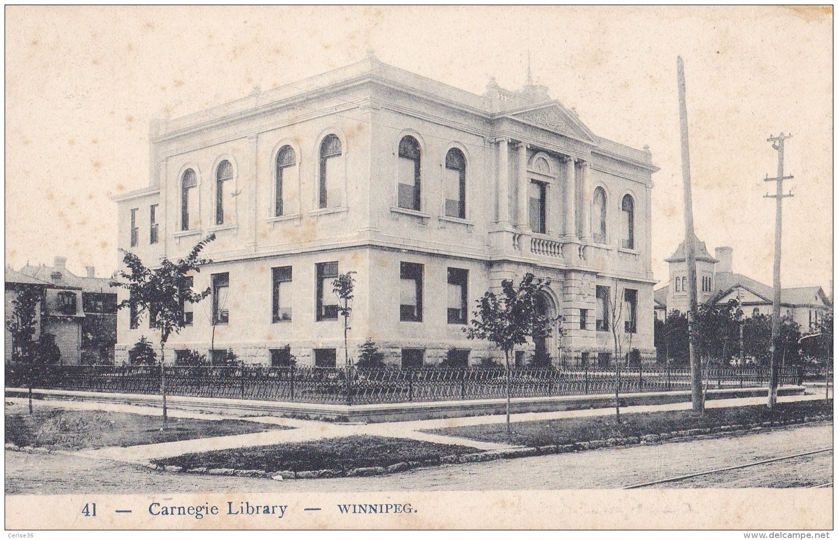 Winnipeg Carnegie Library Avec Pub Au Verso - Winnipeg