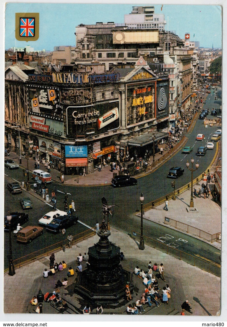 LONDON     PICCADILLY  CIRCUS              2 SCAN     (VIAGGIATA) - Piccadilly Circus