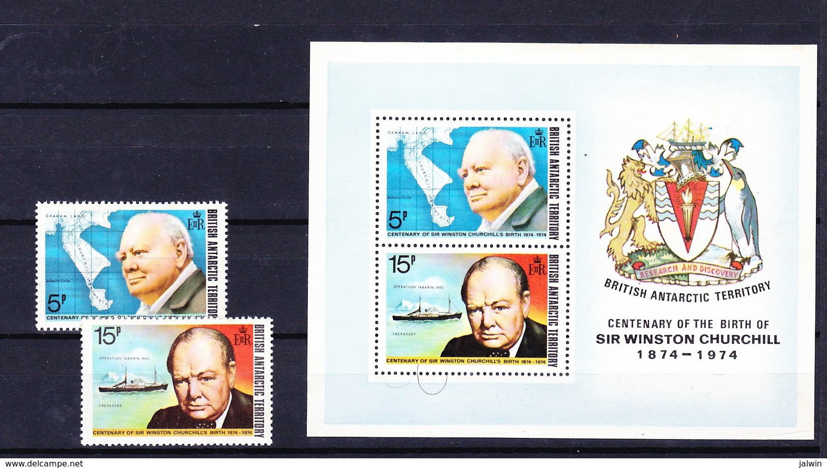 BAT British Antarctic Territory 1974 YT N° 62 Et 63 + BF 1 ** - Nuovi