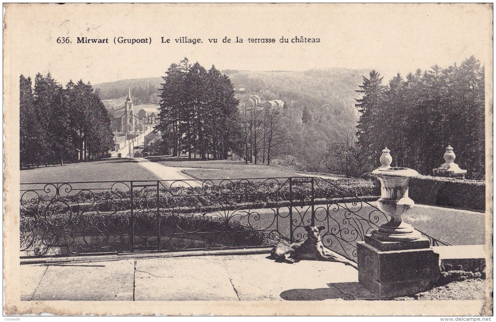 Mirwart Le Village Vu De La Terrasse Du Château Circulée En 1954 - Saint-Hubert