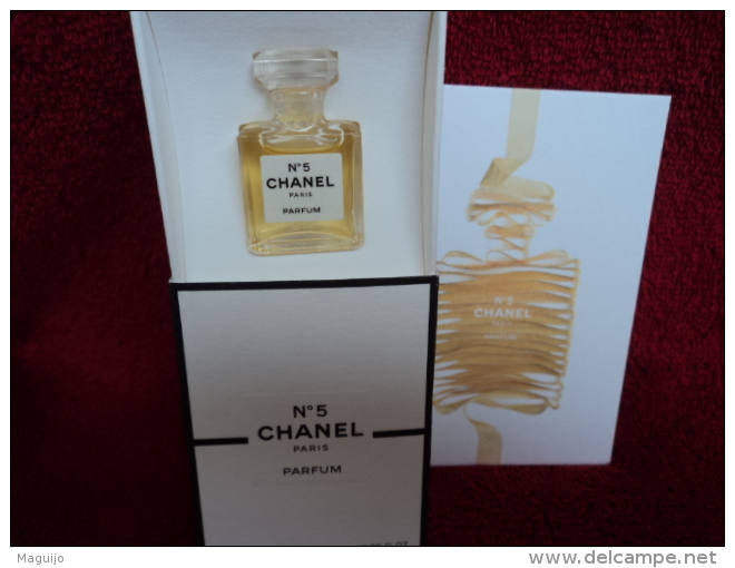 CHANEL  N° 5 MINI PARFUM BOITE TIROIR  !VOIR &amp; LIRE !!! - Miniatures Femmes (avec Boite)