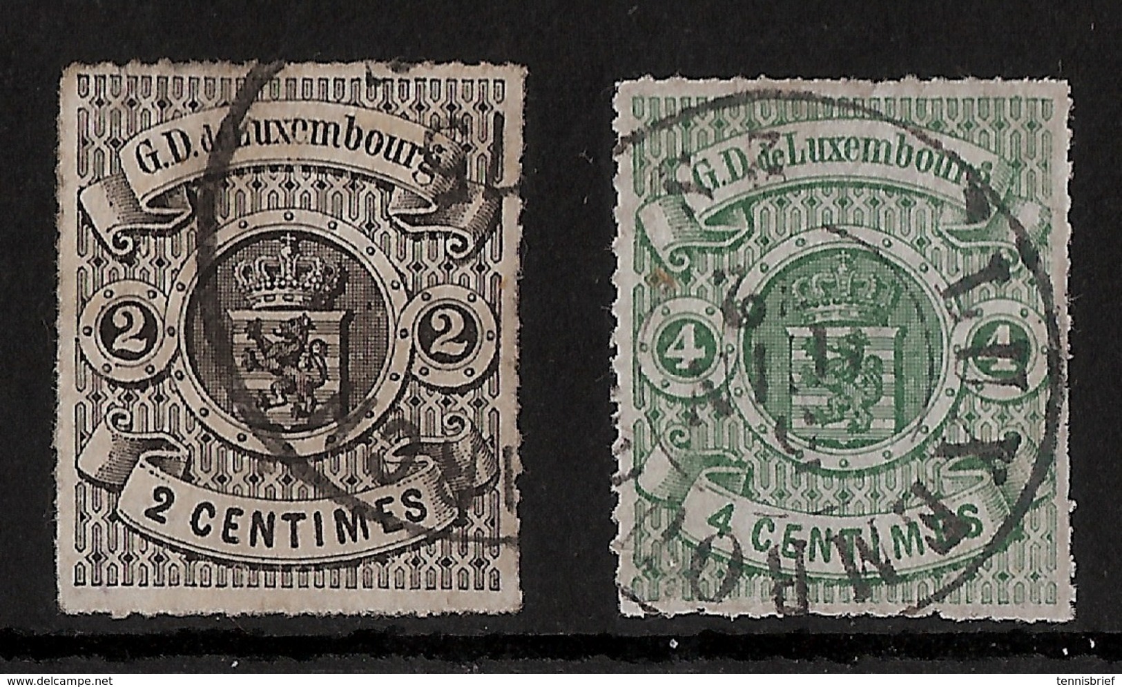 Luxemburg, No. 13, 15, Tres Bon, € 48,- , #a329 - 1859-1880 Coat Of Arms