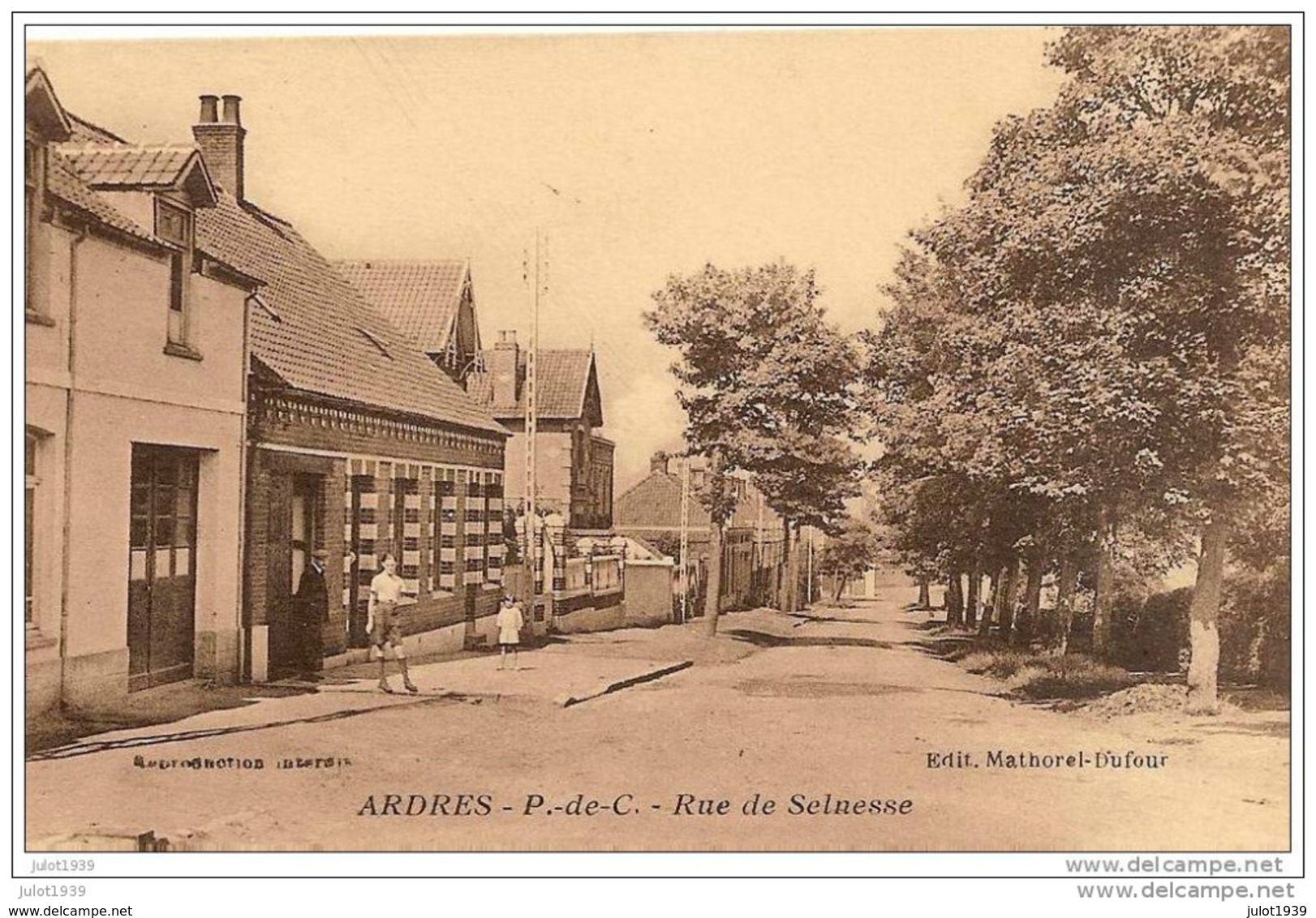 ARDRES ..-- 62 ..-- Rue De SELNESSE . Vers ENSIVAL ( Mr Mme WEENDERS ) . Voir Verso .. - Ardres