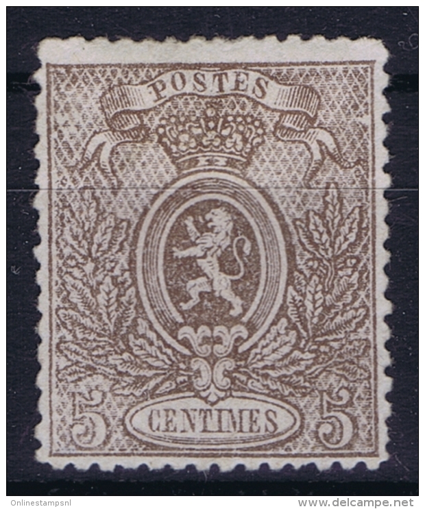 Belgium:  OBP Nr 25 A Not Used (*) SG 1866  Perfo 14.5 * 14 - 1866-1867 Kleine Leeuw