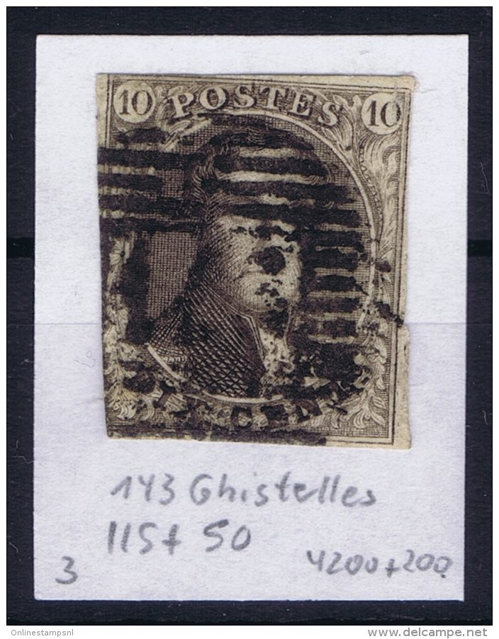 Belgium:  OBP Nr 3  Cancel 143 Ghistelles - 1849-1850 Médaillons (3/5)