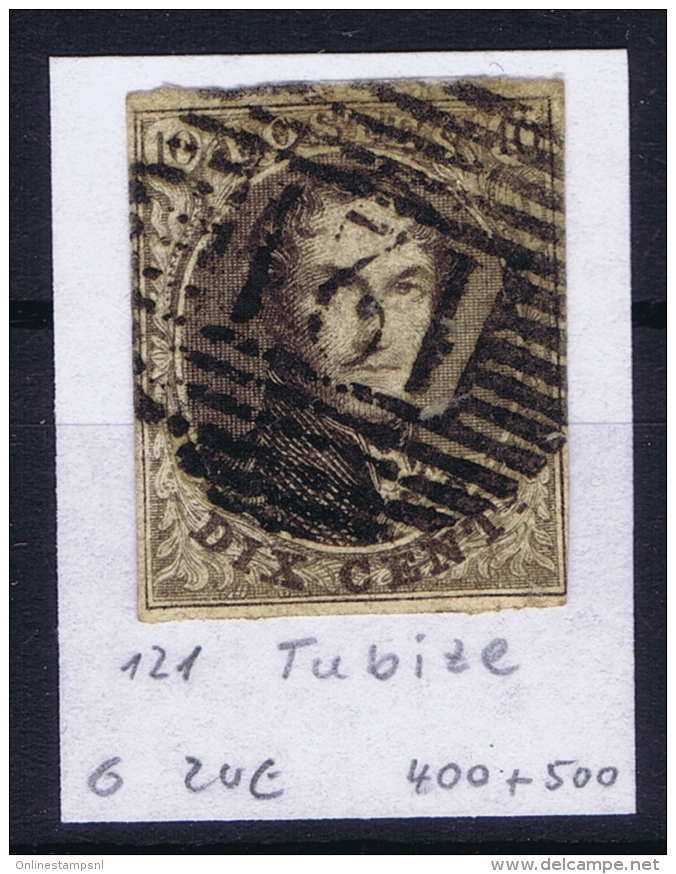 Belgium:  OBP Nr 6  Cancel 121 Tubize - 1851-1857 Medallions (6/8)