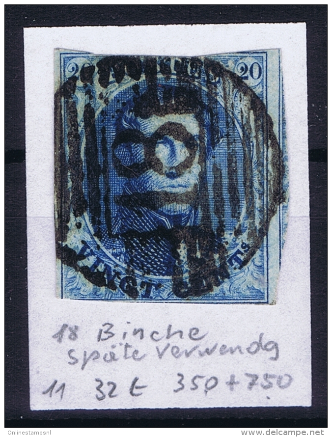 Belgium OBP Nr 11 Cancel Nr 18 Binche (late Used) - 1858-1862 Medallions (9/12)