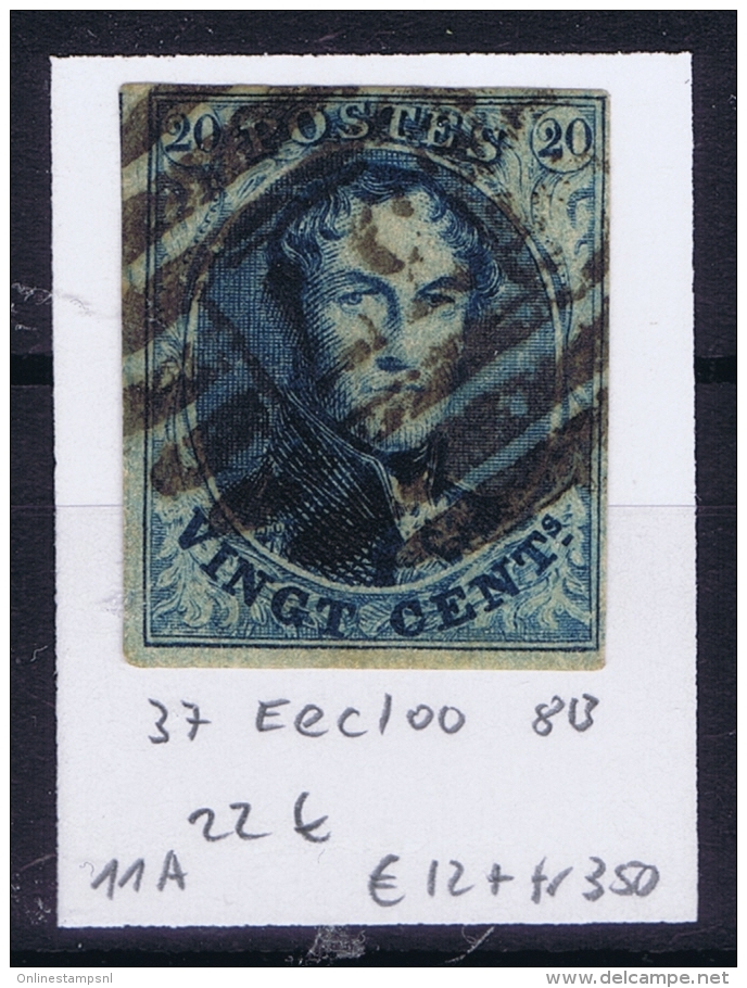 Belgium OBP Nr 11 Cancel Nr 37 Eecloo - 1858-1862 Medallions (9/12)