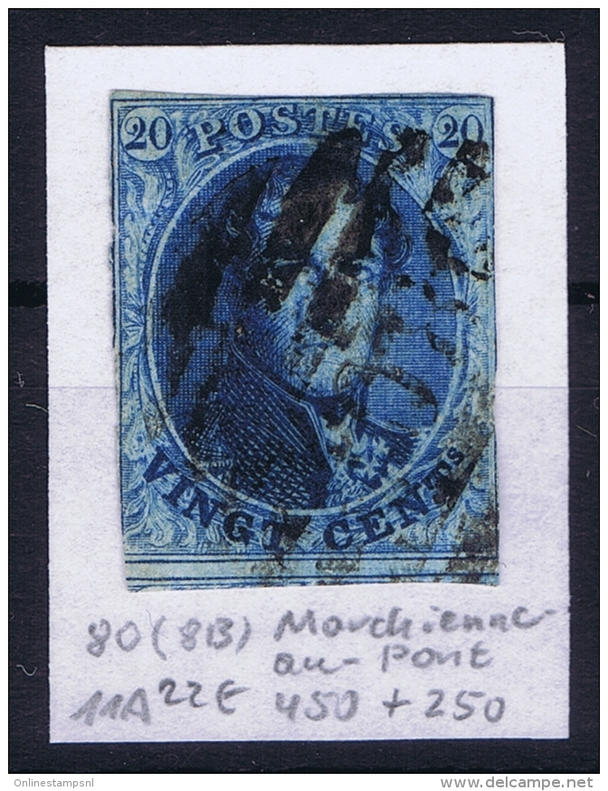 Belgium OBP Nr 11 Cancel Nr 80 Marchienne-au-pont - 1858-1862 Medallions (9/12)