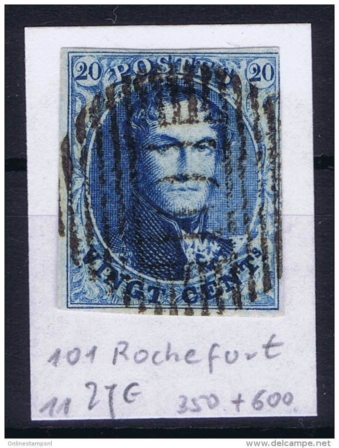 Belgium OBP Nr 11 Cancel Nr 101 Rochefort - 1858-1862 Medallions (9/12)