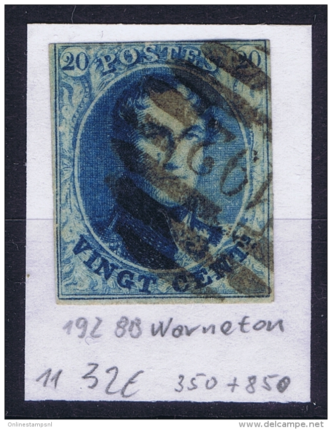 Belgium OBP Nr 11 Cancel Nr 192 Warneton - 1858-1862 Medallions (9/12)