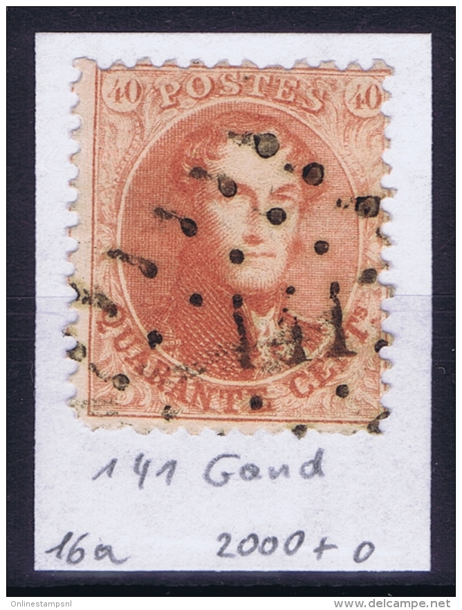 Belgium OBP Nr 16  Cancel  141 Gand - 1863-1864 Médaillons (13/16)